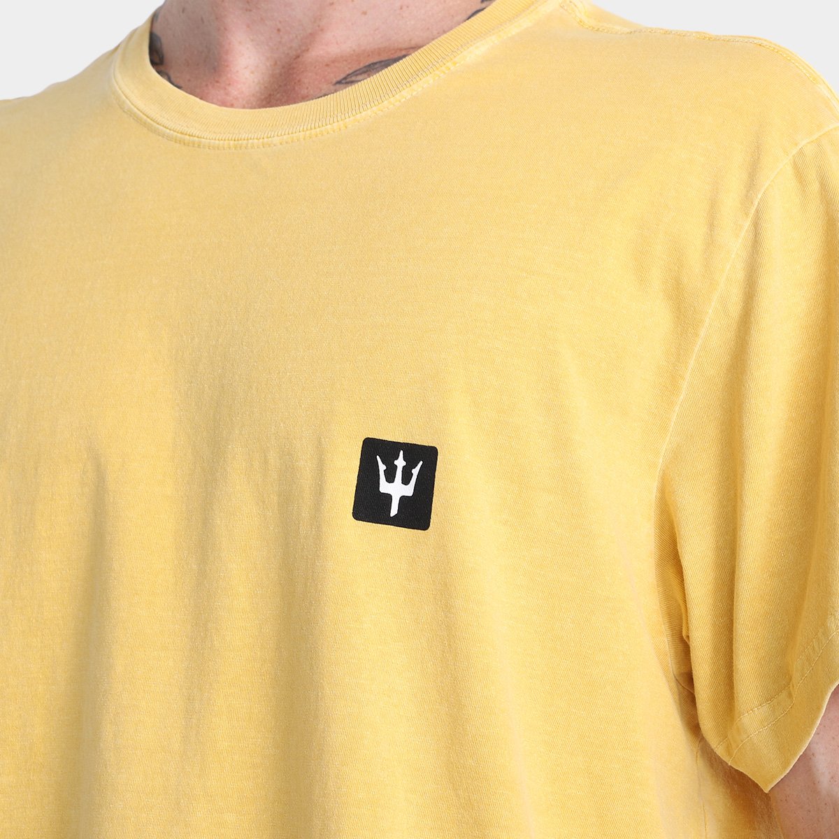 Miniatura Camiseta Osklen Stone Tridente Mini Masculina Amarelo - P