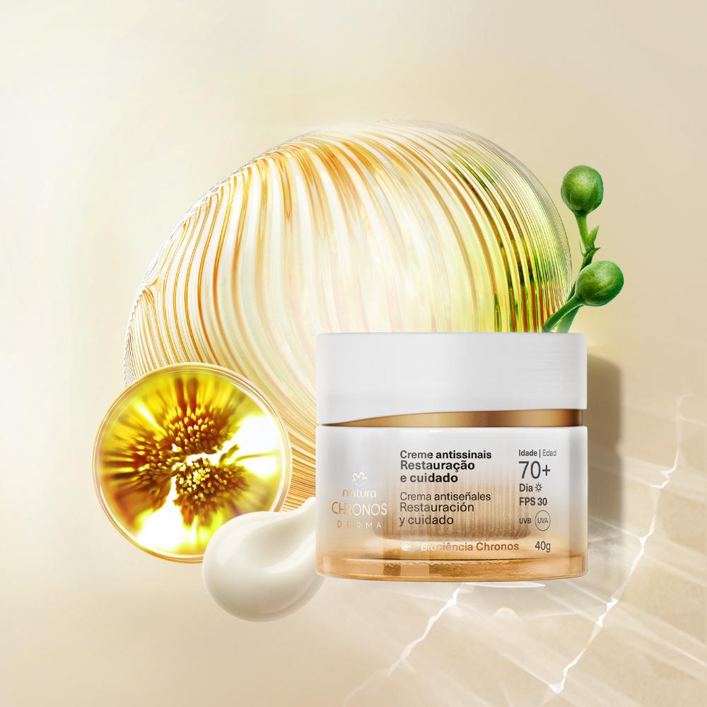 Miniatura Creme Antissinais Restauração e Cuidado 70+ Dia Chronos Derma 40 g