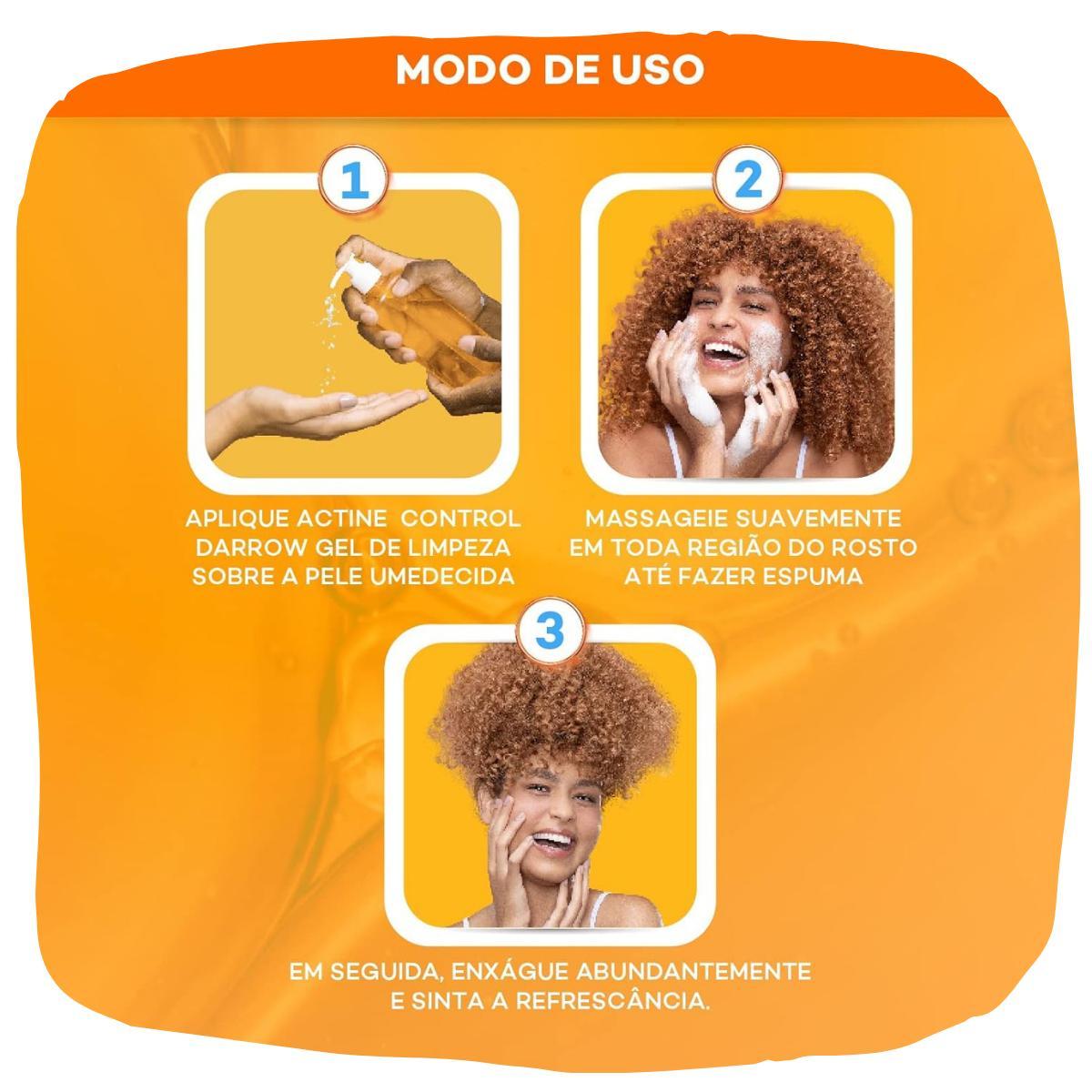 Miniatura Kit Actine Darrow Gel De Limpeza Vitaminac Antioleosidade