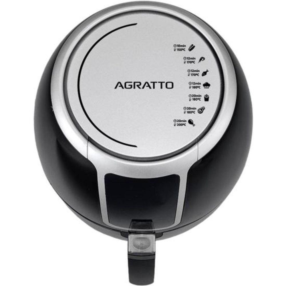 Miniatura Fritadeira Elétrica Air Fryer Supremma Agratto Fesd-01 3,6l Preto 127v
