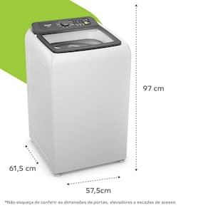 Lavadora de Roupas Consul CWN13AB 13kg com Modo Eco, Dosagem Econômica e Ciclo Rápido - Branca 220V