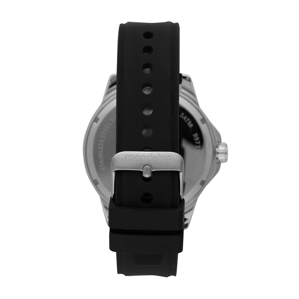 Miniatura Relógio Masculino Casual Silicone Prata