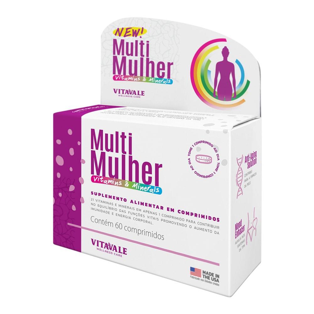 Miniatura Multi Mulher Vitaminas E Minerais Vitavale 60 Cápsulas