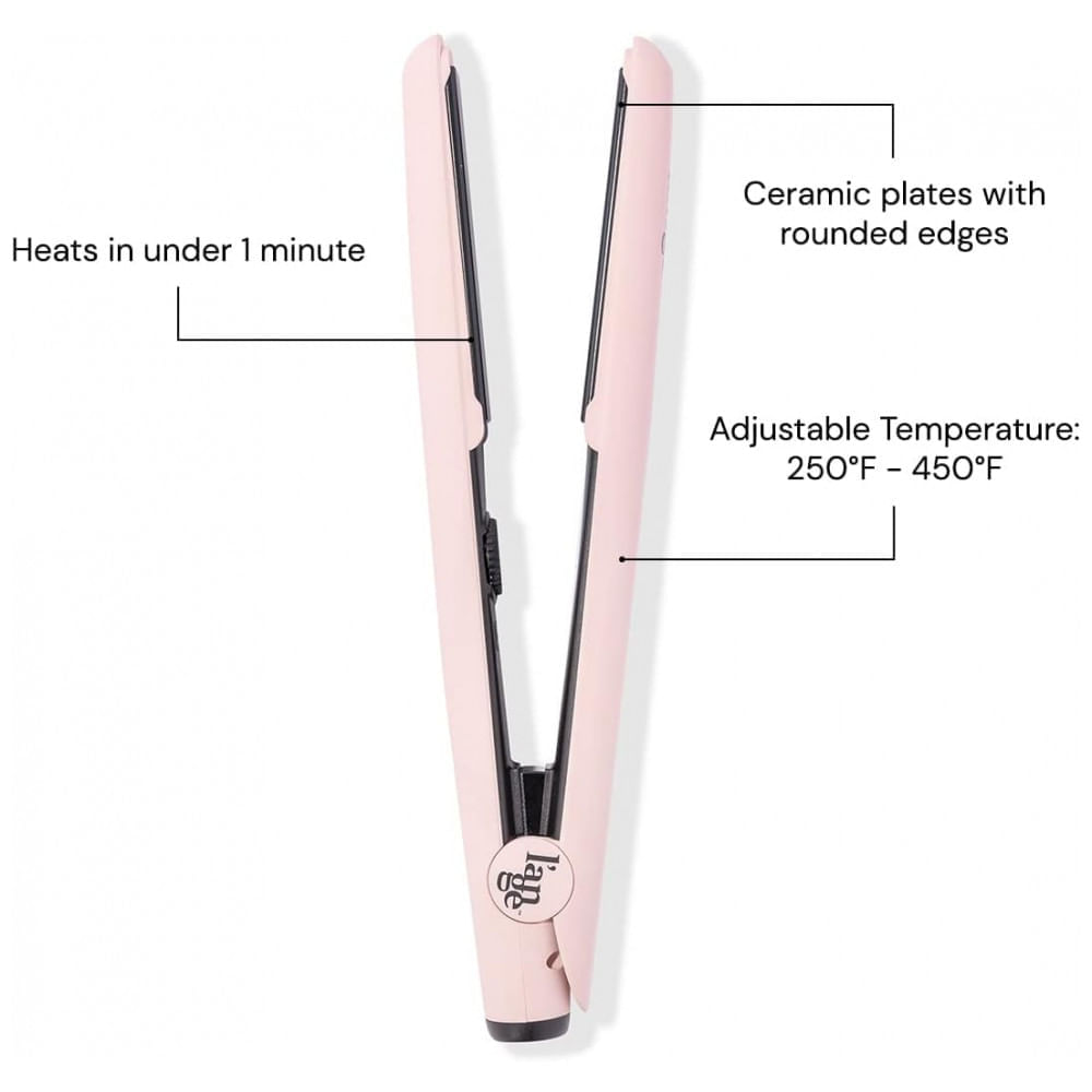 Chapinha Prancha de Cabelo Profissional com Placas Revestidas de Cerâmica, Bivolt, LANGE HAIR 2431, Rosa