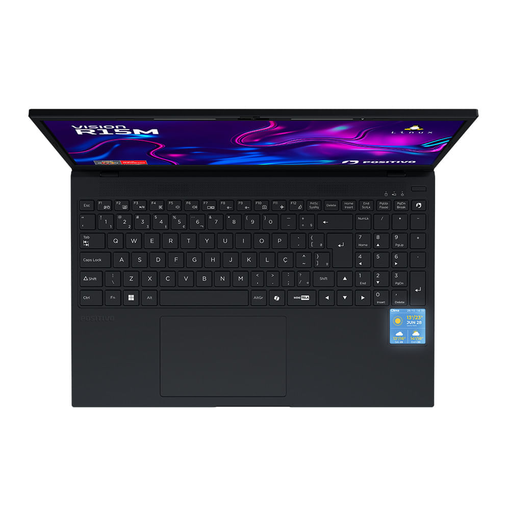 Miniatura Notebook Positivo Vision R15M AMD® Ryzen 7-5825U Linux 8GB RAM 256GB SSD Wi-Fi 6 15” Full HD IPS - Minitela - Preto