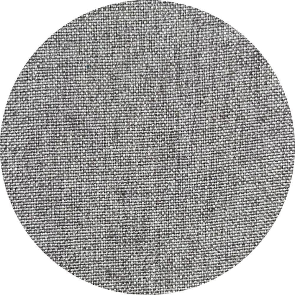 Miniatura Puff Banquinho Decor Theo Cinza Pés Madeira Lm Moveis