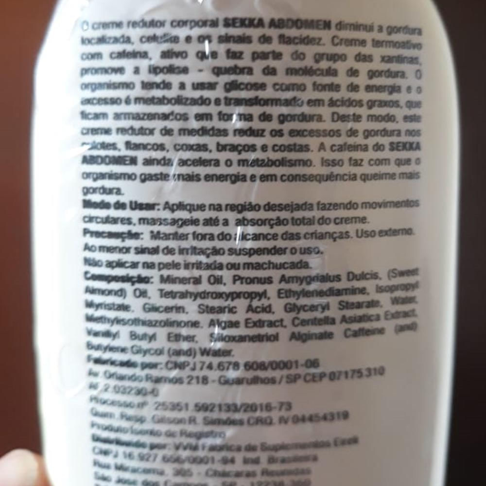 Miniatura Sekka Abdomen Creme Redutor de Gordura 120 Gramas