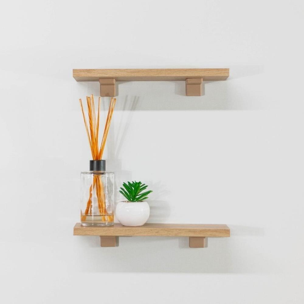 Miniatura Kit de Prateleiras Elan 300x100x15 com Suporte Organização Decoração Itapuã