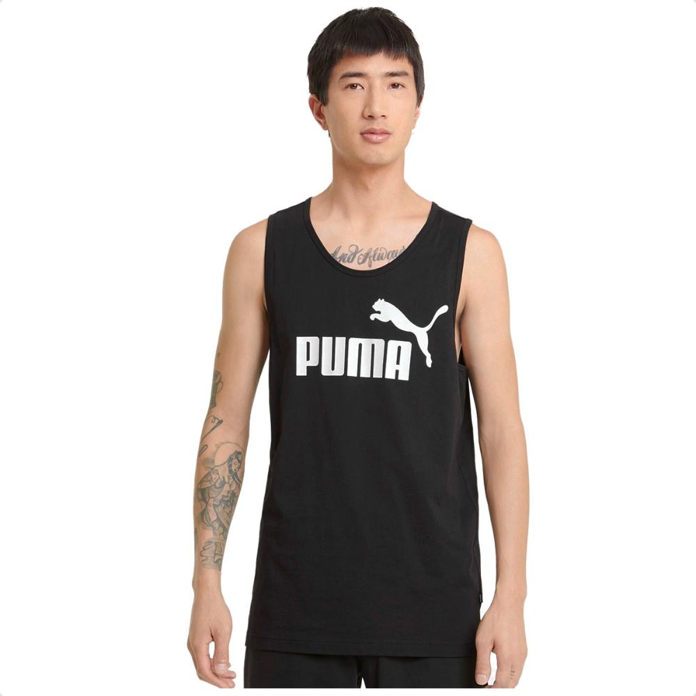 Miniatura Camiseta Regata Puma Essentials Masculina Preto / Branco - EPP