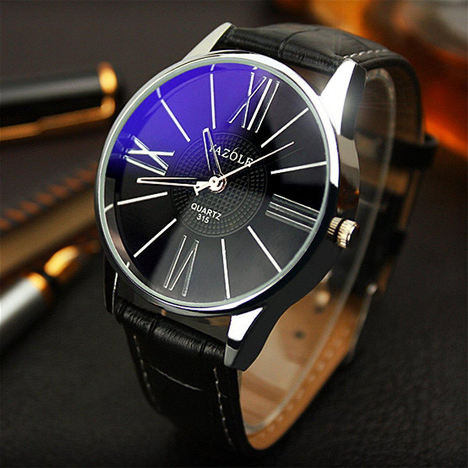 Miniatura Relógio Masculino Yazole 315 Pulseira Preta