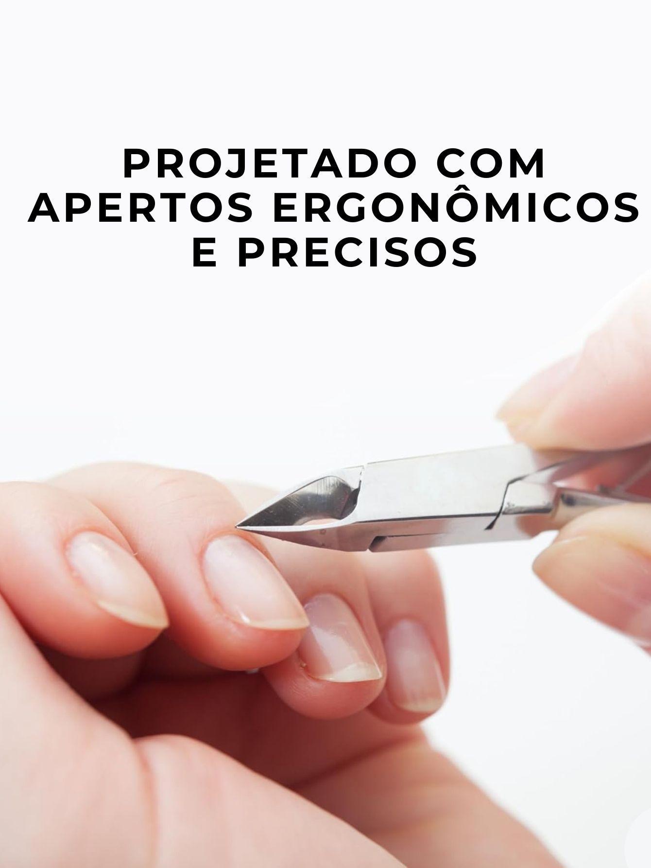 Kit Alicate + Lixa Buffer 100/180 Cutícula Corta Unha