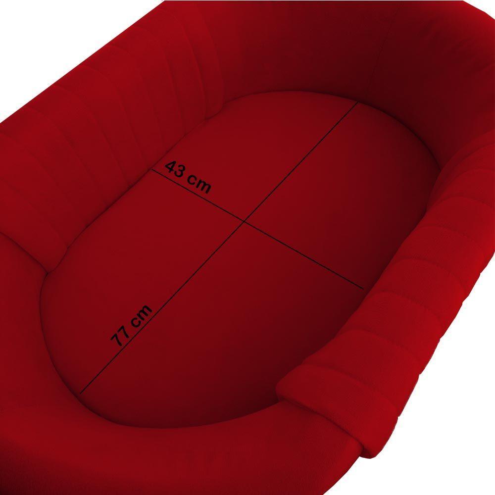 Mini Berço Moises Suede Vermelho D'classe Decor