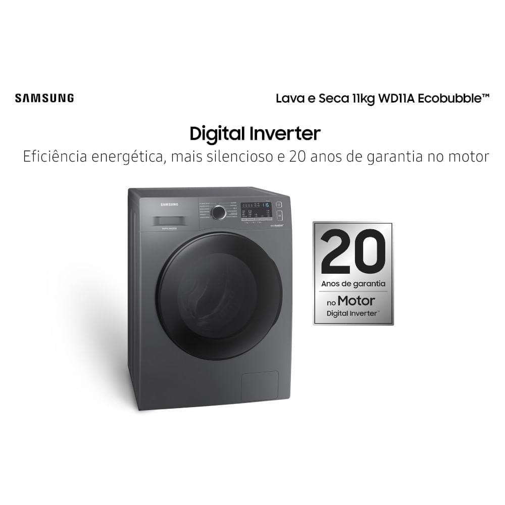 Lava e Seca Samsung Inox 11KG WD11A 220V