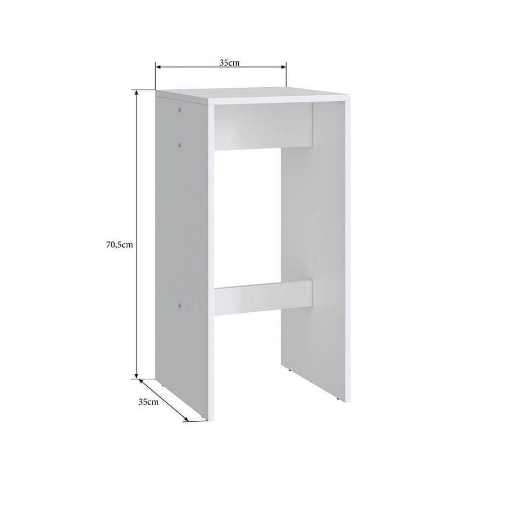 Miniatura Banquetas Altas Conjunto 02 Uni Branco