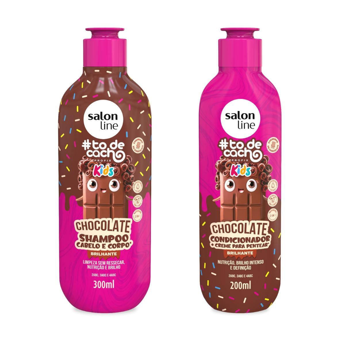 Miniatura Kit Shampoo + Condicionador Cachos Kids Chocolate Salon Line