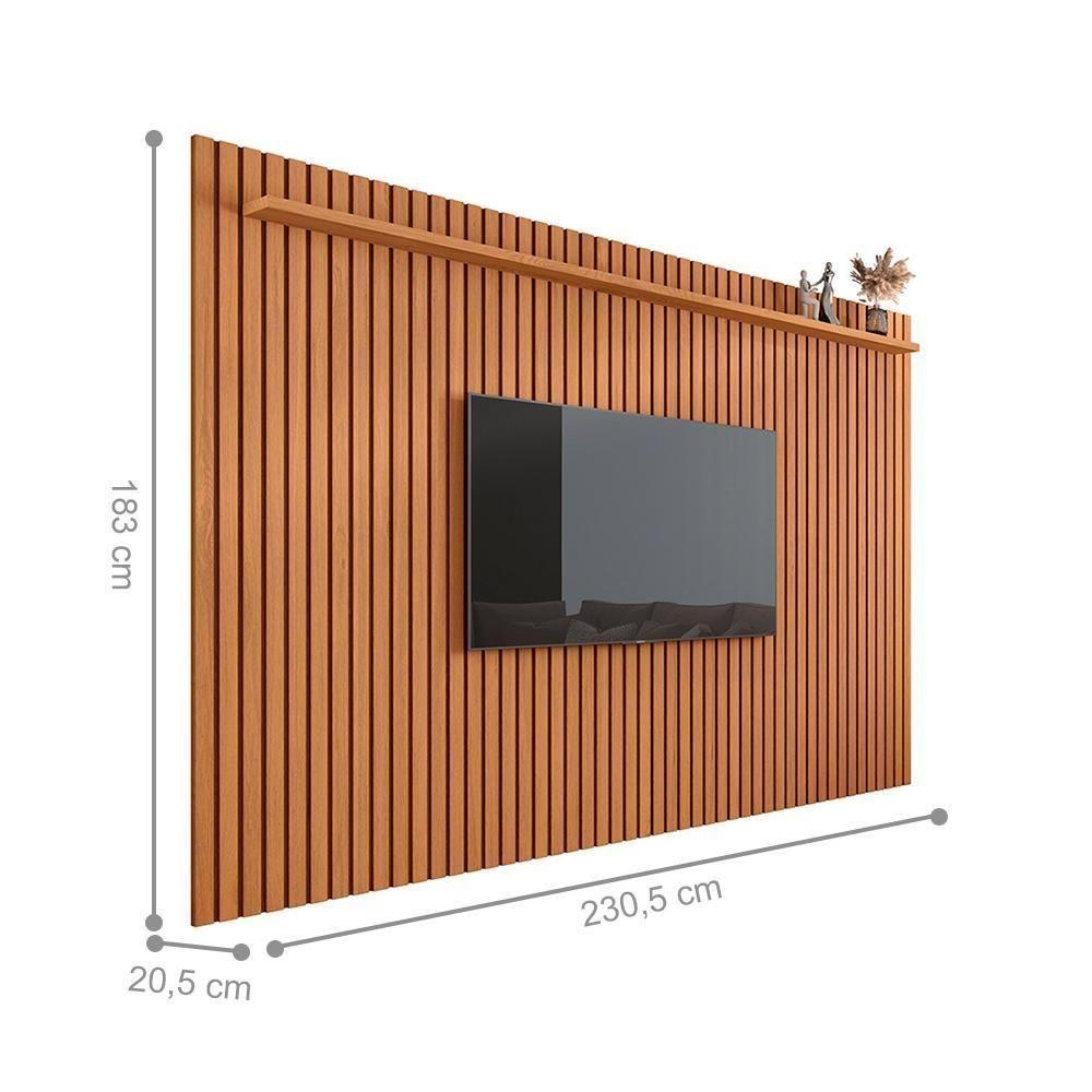 Miniatura Conjunto Painel Ripado E Rack Pompéia Nature Off White