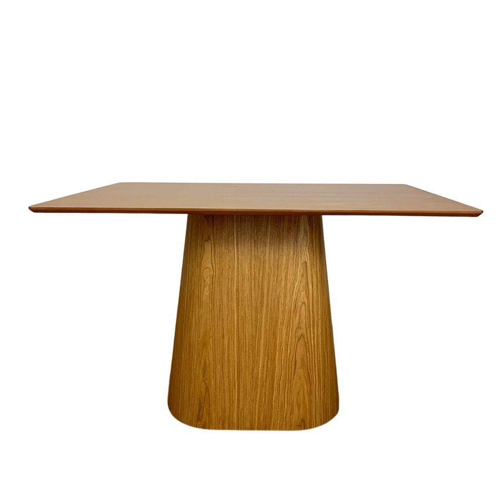 Miniatura Mesa De Jantar Cone 244X137 Base Freijó Tampo Freijó Marrom
