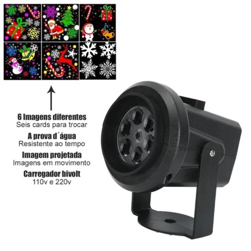 Projetor Laser Jardim Natal Led Natalinos Desenhos Carcaça