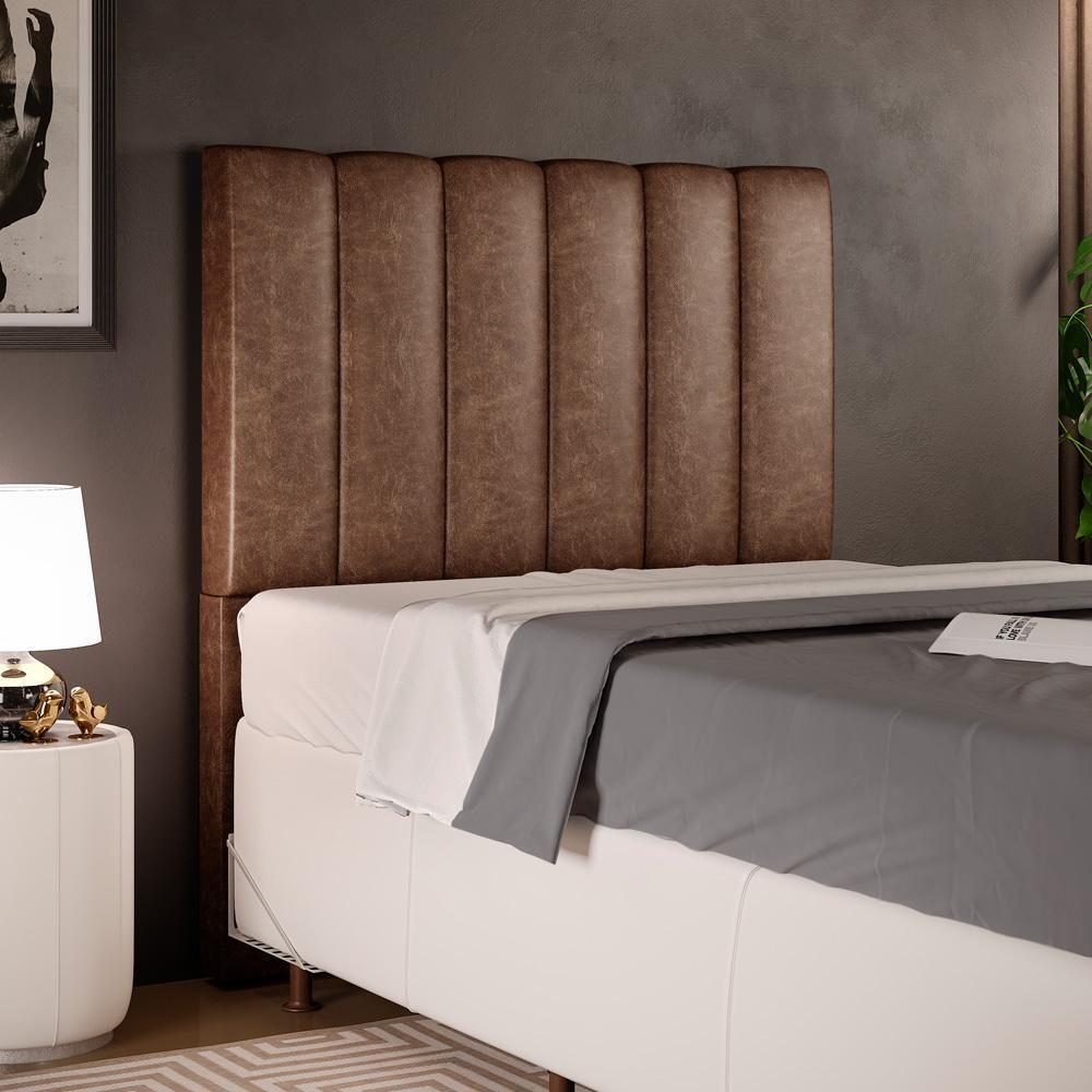 Cabeceira Cama Box Solteiro 100 Cm Dália W01 Marrom