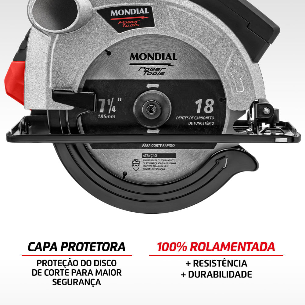 Miniatura Serra Circular Mondial Power Tools FSC-03 SERRA CIRCULAR-127V-VERMELHO