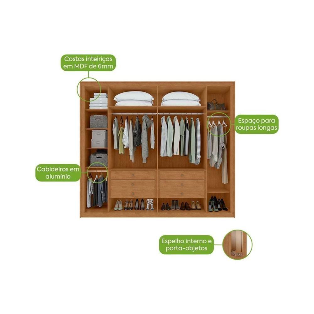 Miniatura Guarda Roupa 6 Portas E 6 Gavetas Imperatore Amêndoa - Lopas