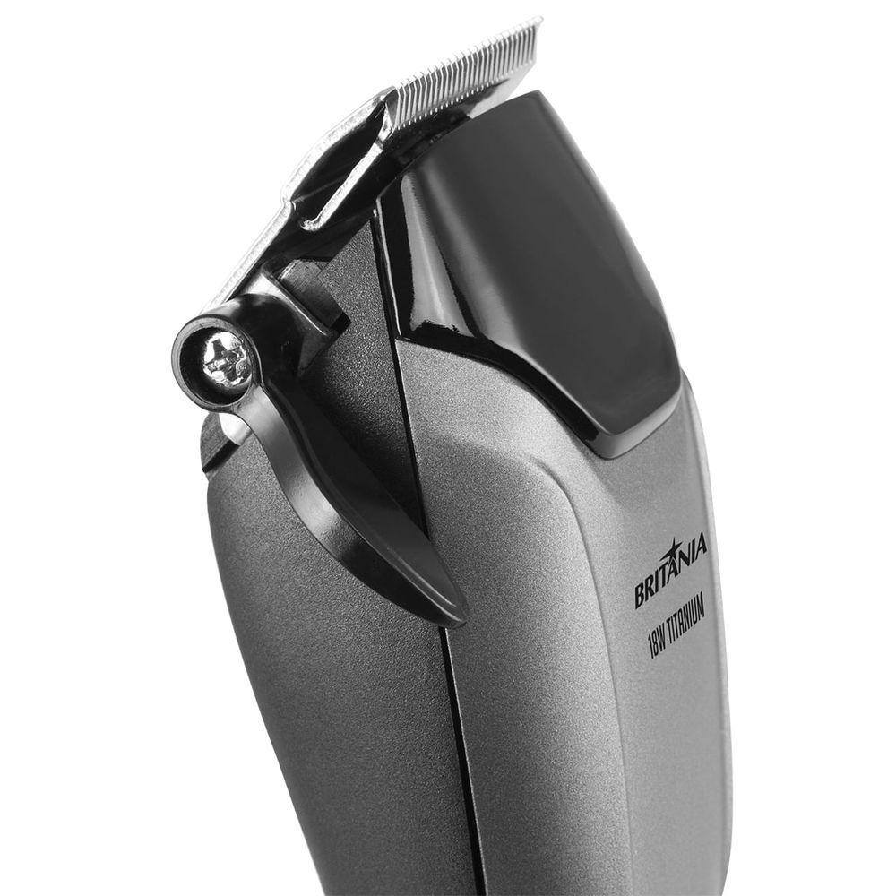 Cortador De Cabelos Britânia Bcr18T Titanium 18W 220V 220V