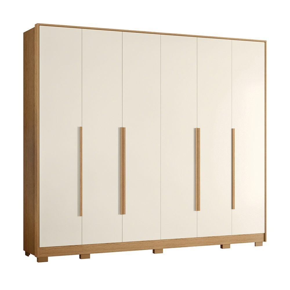 Miniatura Guarda Roupa Casal 270cm 6 Portas Fascine A02 Off/freijó - Mpozenato