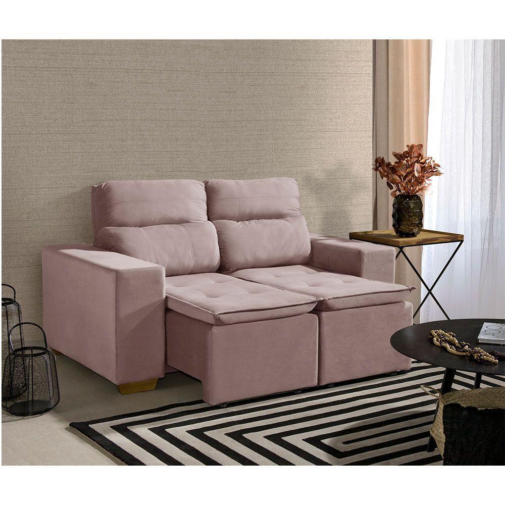 Miniatura Sofá 2 Lugares 150cm Com Molas, Retrátil E Reclinável Rose
