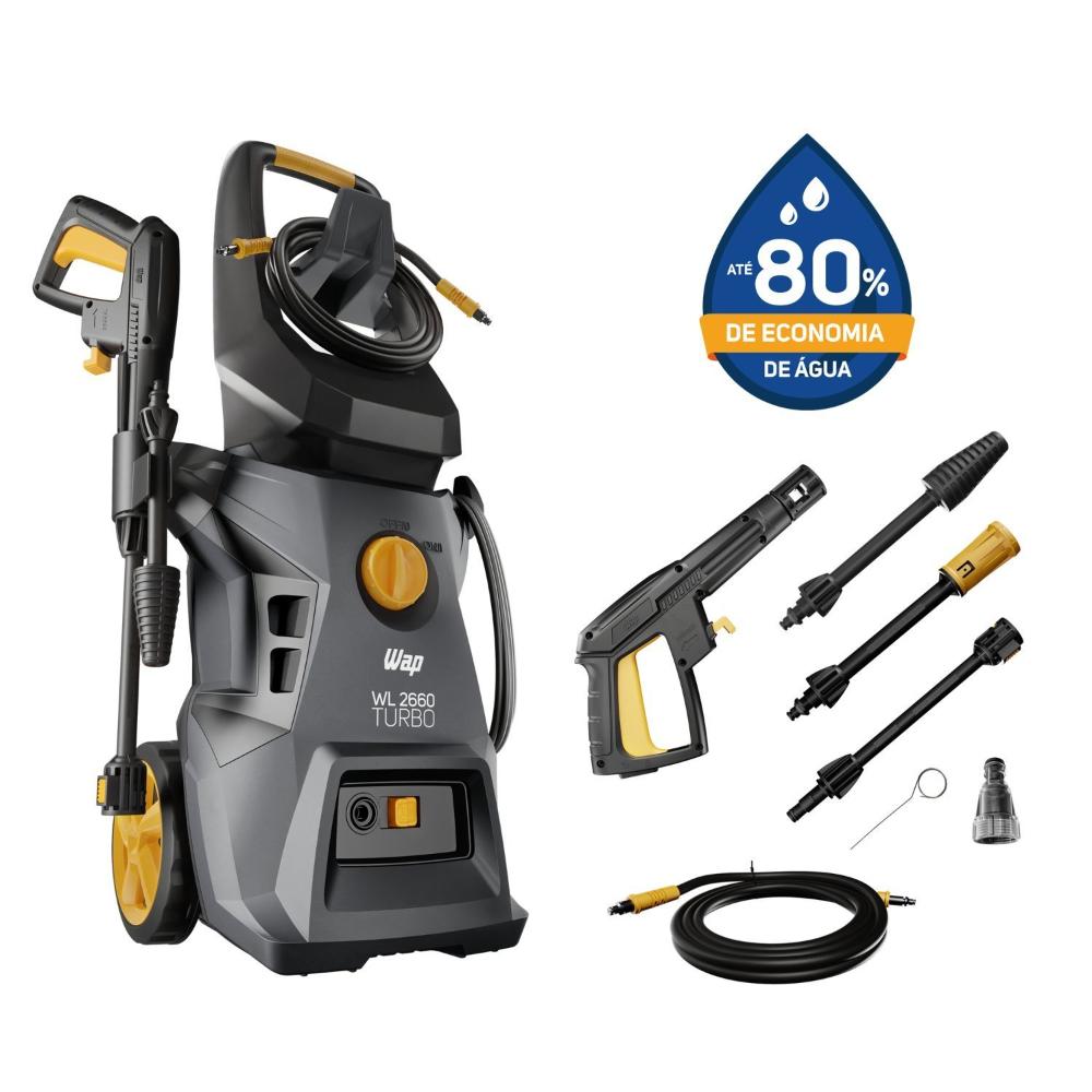 Miniatura Lavadora de Alta Pressão Wap Wl 2660 Turbo Jato Leque e Concentrado 1800w 220v