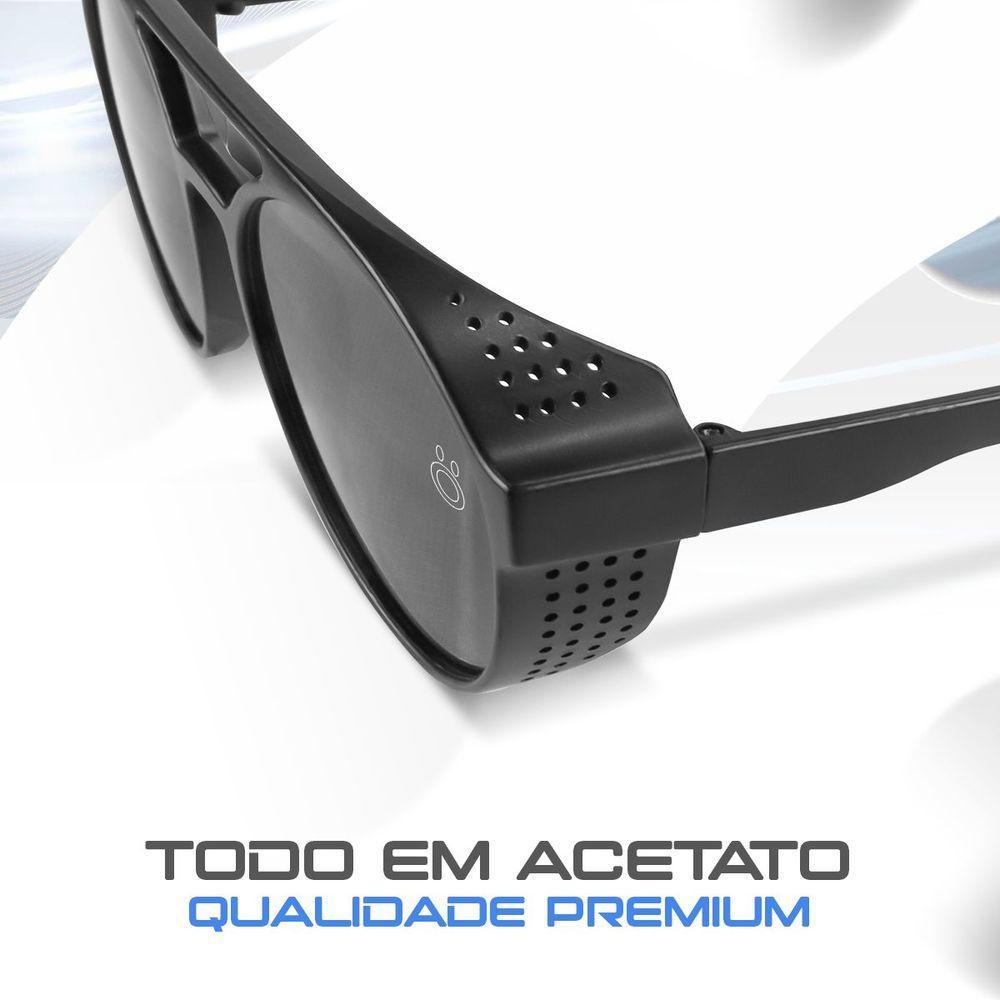 Miniatura Oculos Sol Masculino Social Praia Vintage + Proteção Uv + Case Qualidade Premium Estiloso Luxo Retrô