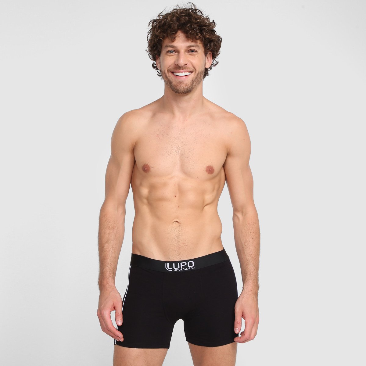 Miniatura Cueca Boxer Lupo AM Preto - G