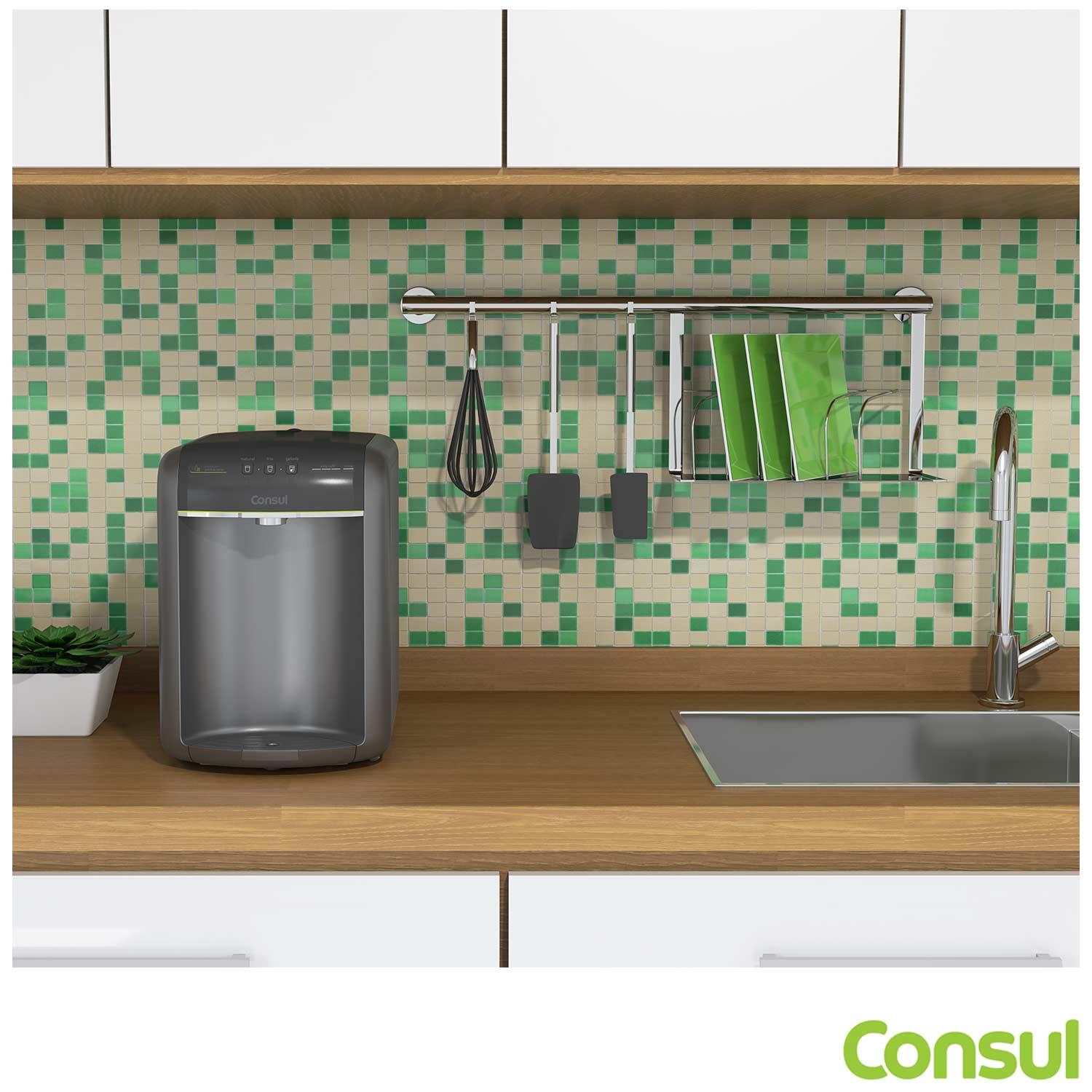 Miniatura Purificador de Água Consul CPB36 Bem Estar com Água Gelada e Display Gradual com Aviso de Troca de Refil 110