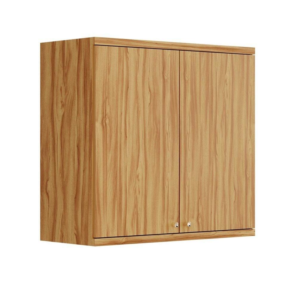 Miniatura Armário Aéreo de Cozinha 80cm com 2 Portas 100% Mdf Noruega Amendoa