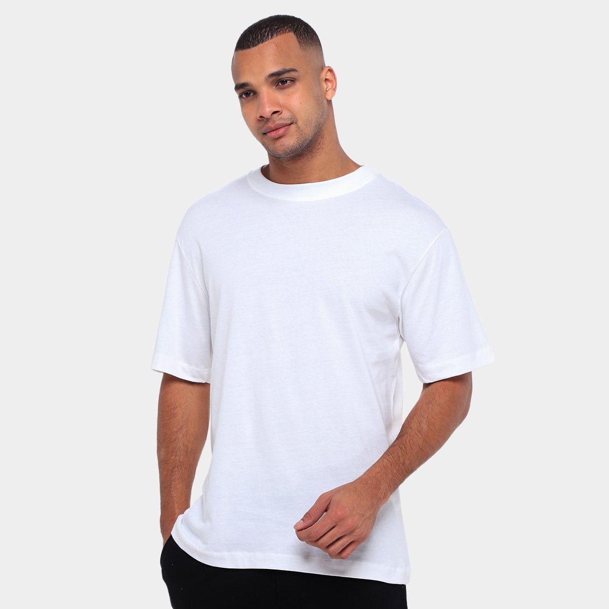 Miniatura Kit Camiseta Hering 2 Peças Masculino Preto+Branco - G