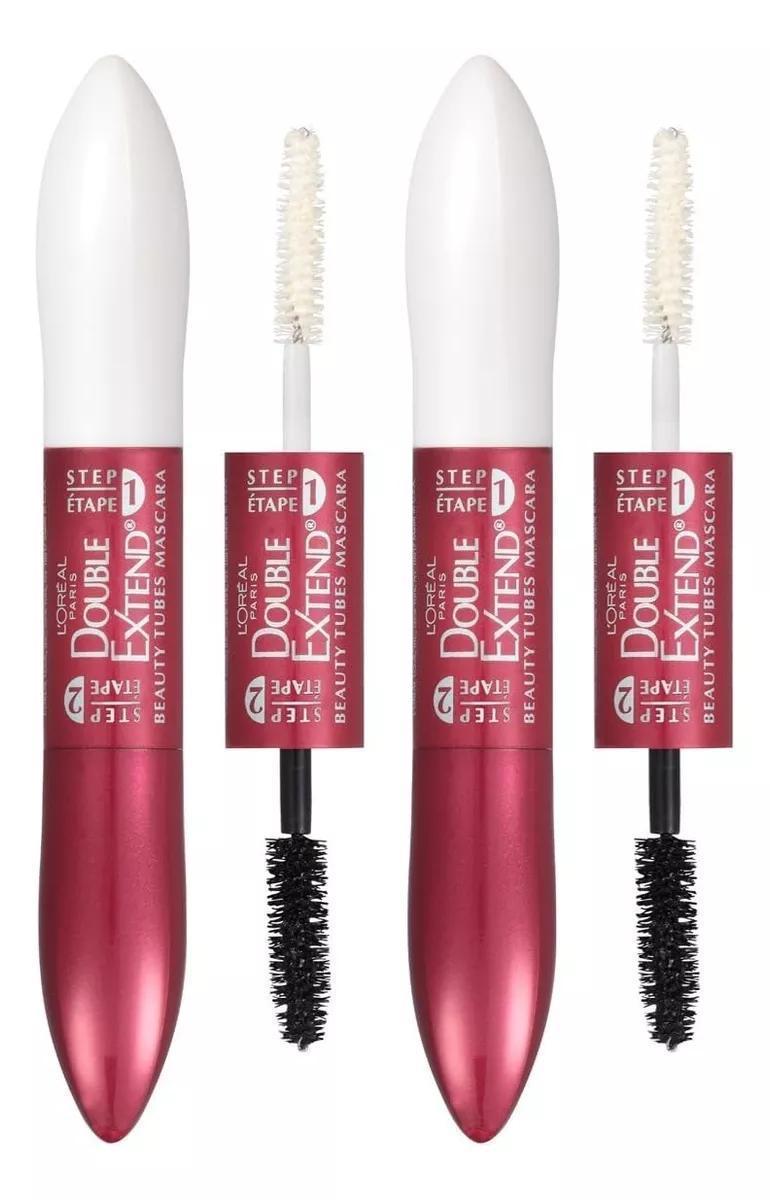Miniatura Kit 2 Rímel Loreal Double Extend Beauty Tubes Duo Double