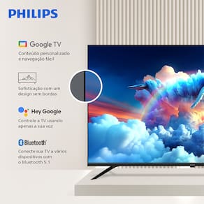 Miniatura Smart TV LED 86" Ultra HD 4K Philips 86PUG7019/78 com Google TV, Comando de Voz, Wi-Fi, Entradas HDMI e USB