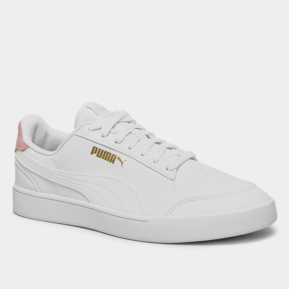 Miniatura Tênis Puma Shuffle Branco+Rosa - 34