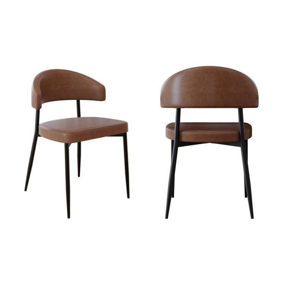 Conjunto Sala de Jantar Mesa Elegance com 6 Cadeiras Bless Marrom/Whiskey