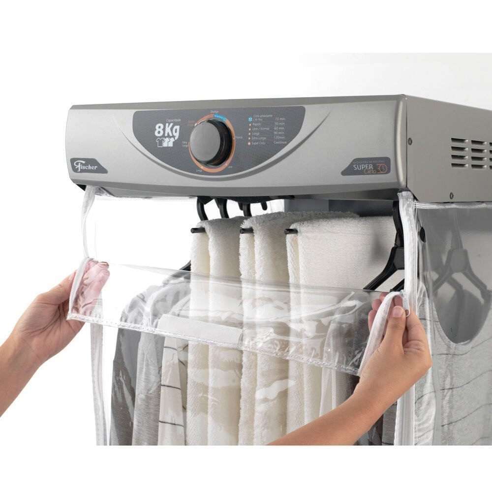Miniatura Secadora de Roupas de Parede Fischer 8 kg, Super Ciclo Prata - 110V