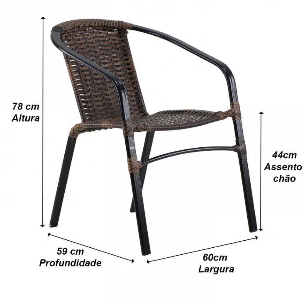 Miniatura Cadeira Floripa Em Alumínio Com Pintura Eletrostática área Argila