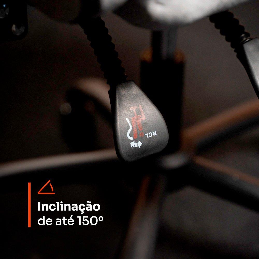 Miniatura Cadeira Gamer Husky Storm 100, Até 120kg, Almofadas, Reclinável 135º, Tecido, Cinza - HCG100CZT
