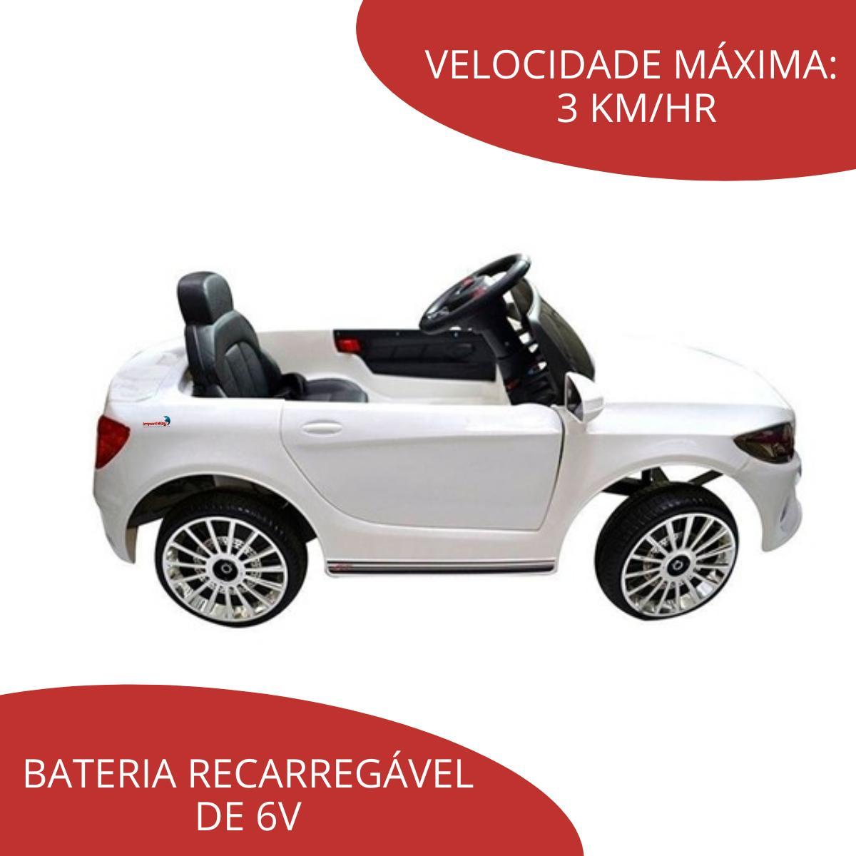 Mini Carro Elétrico Infantil 6V Com Luz Buzina Controle
