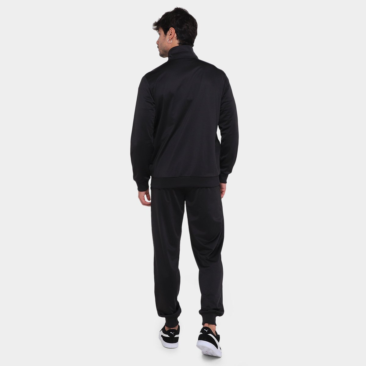 Miniatura Agasalho Puma Poly Piping Suit Masculino Preto - G