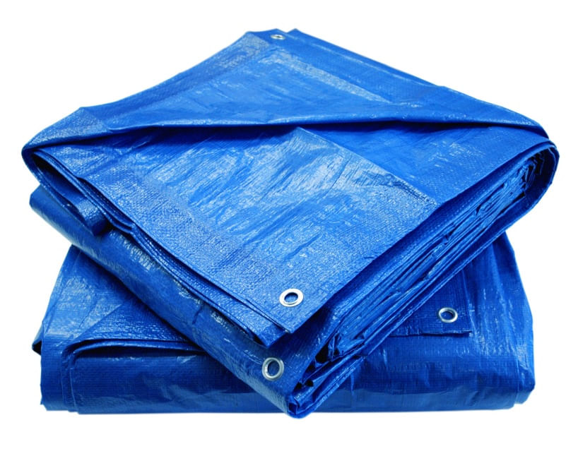 Miniatura Lona 7x7 Azul Plastica Impermeavel Telhado Festa Lago