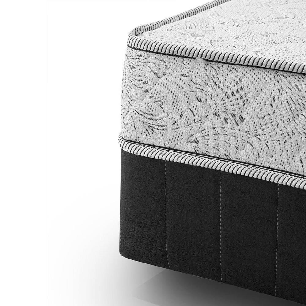 Miniatura Cama Box Conjugada Solteiro com Auxiliar Branco/Cinza Chumbo