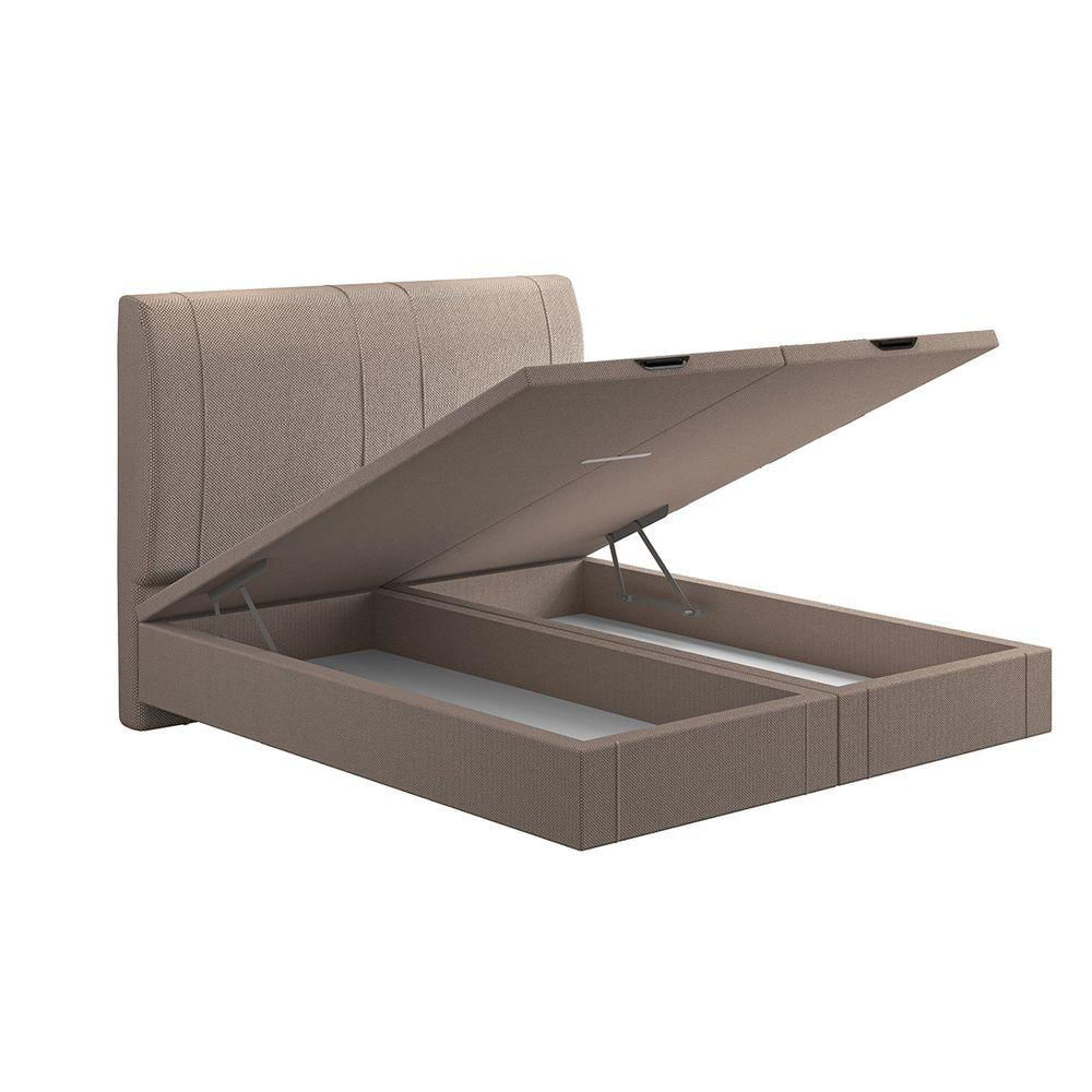 Miniatura Cama Flutuante Baú Space King Linho - Skybox Cor Bege