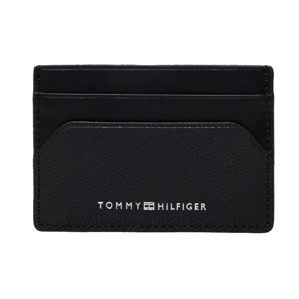 Miniatura Carteira Porta Cartão Tommy Hilfiger Holder Leather Cc Preto