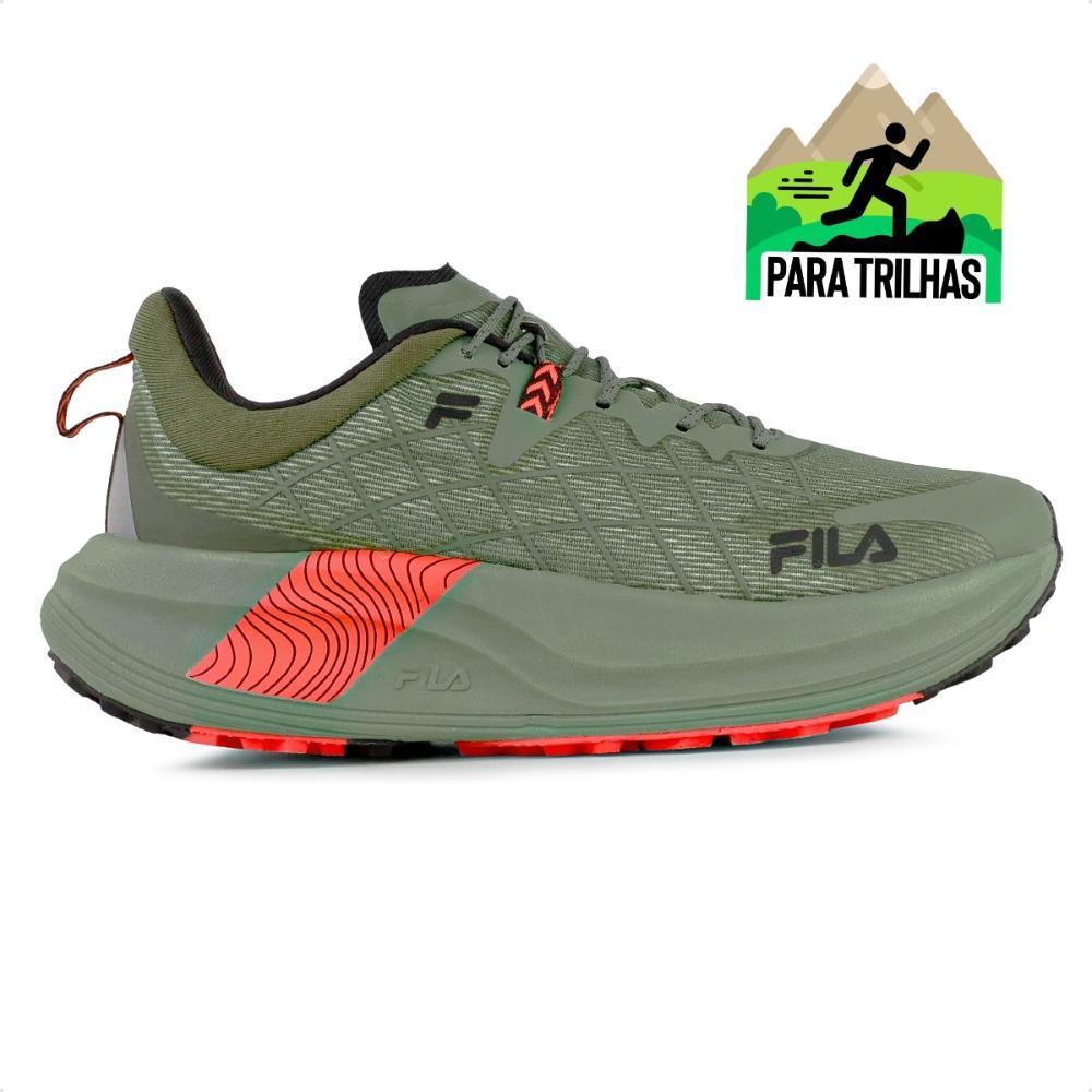 Miniatura Tênis Fila Racer Skytrail Masculino Verde / Coral - 38