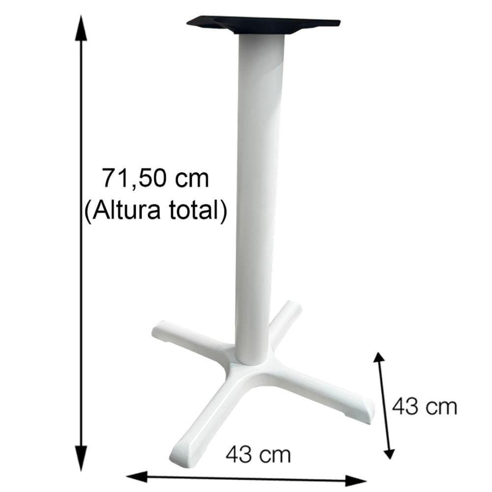 Miniatura Base De Mesa ômega Em Ferro Branco Pintura Eletrostática 71,50 Cm (altura)