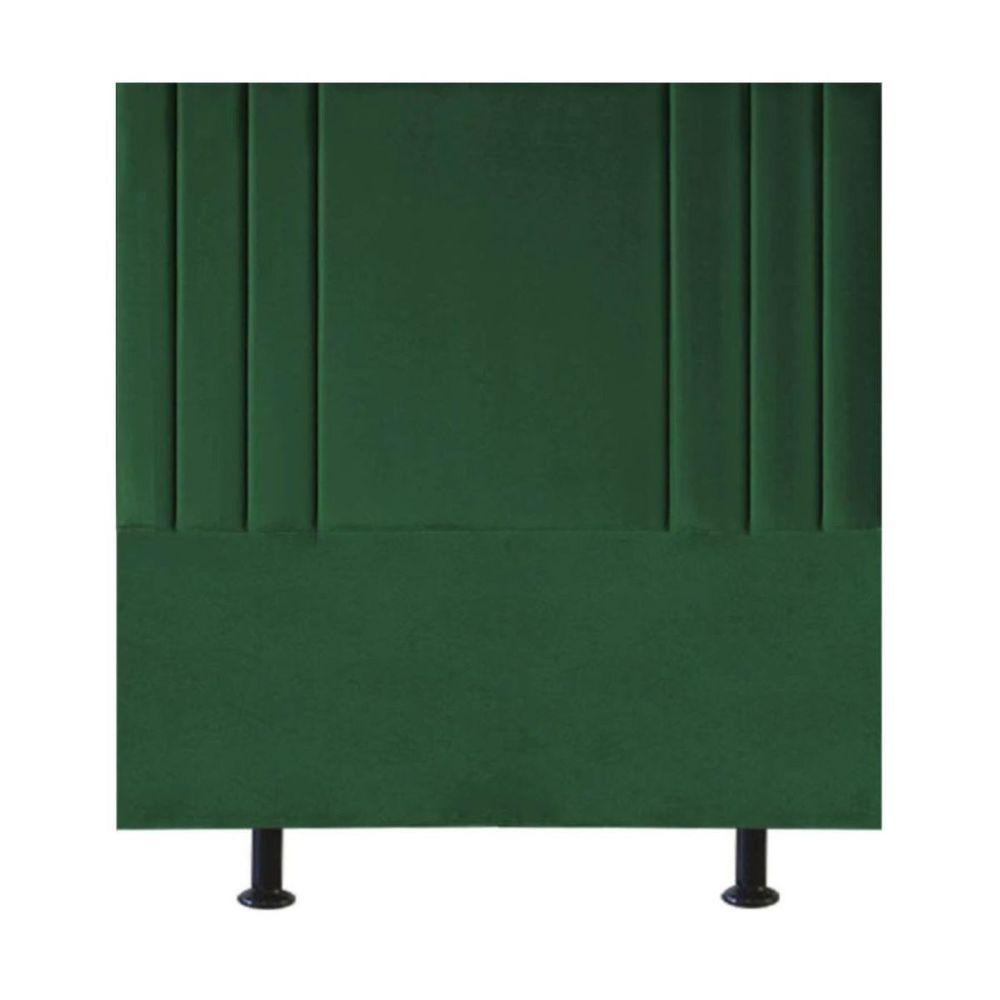 Miniatura Cabeceira Cama Casal Box Estofada 140 Cm Isis Suede Verde